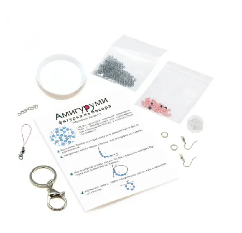 Амигуруми из бисера. Мышонок Арахис