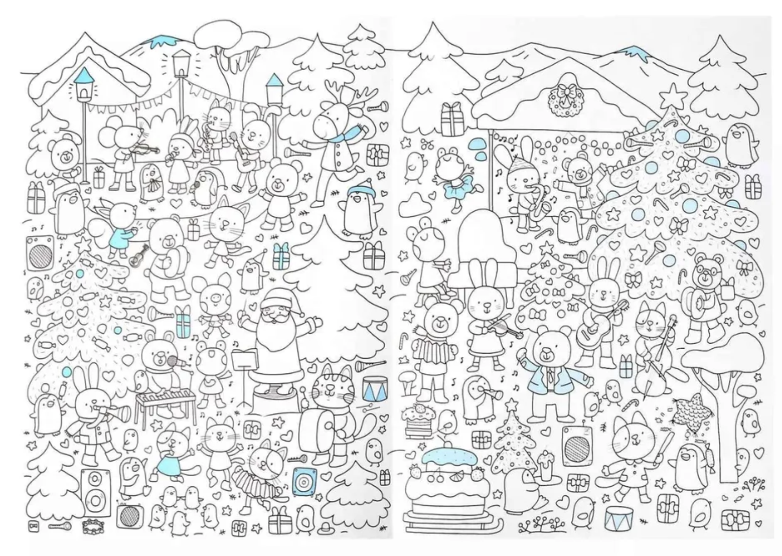 Раскраска-гармошка. Новогодний маскарад