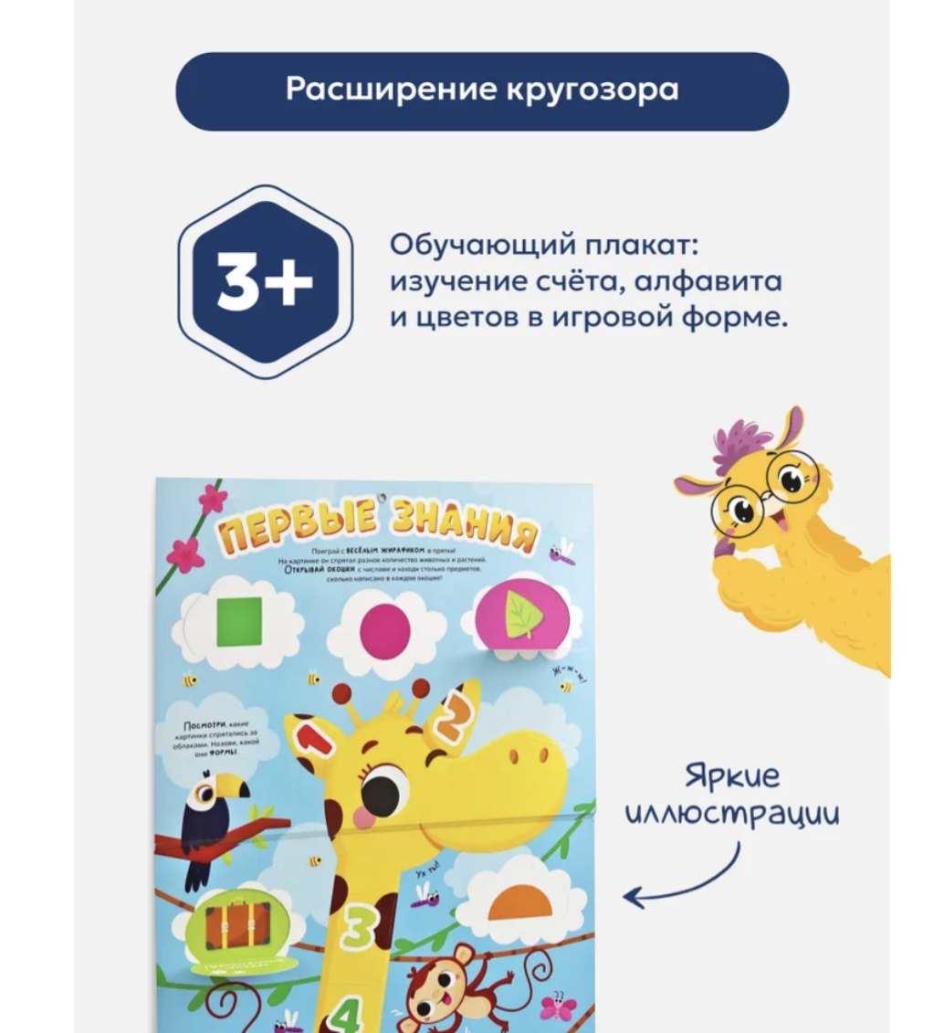 Плакат с окошками.Весёлый алфавит