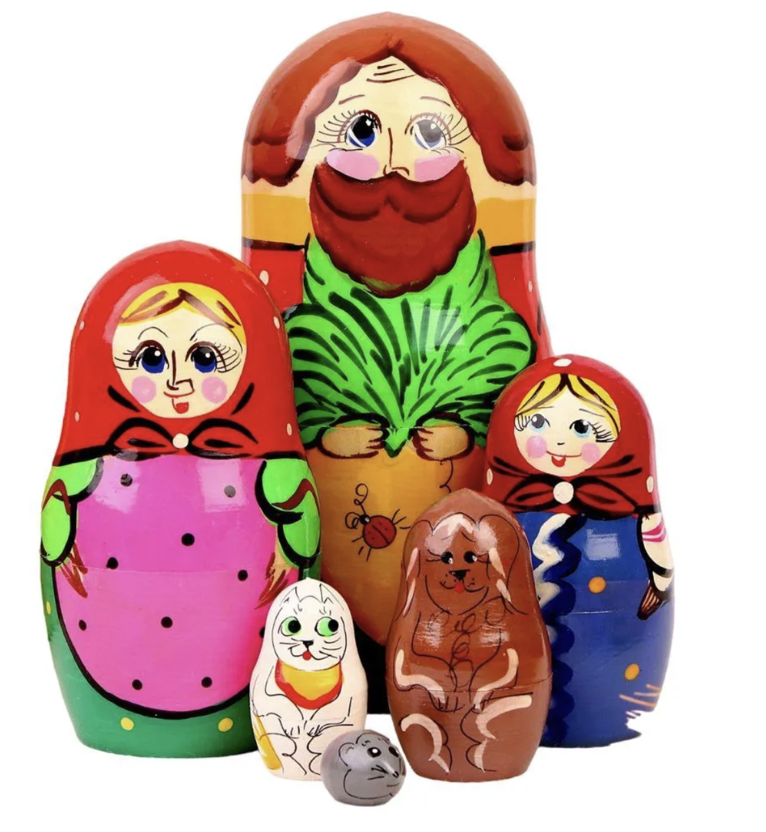 Матрёшка Репка, 6 кукол