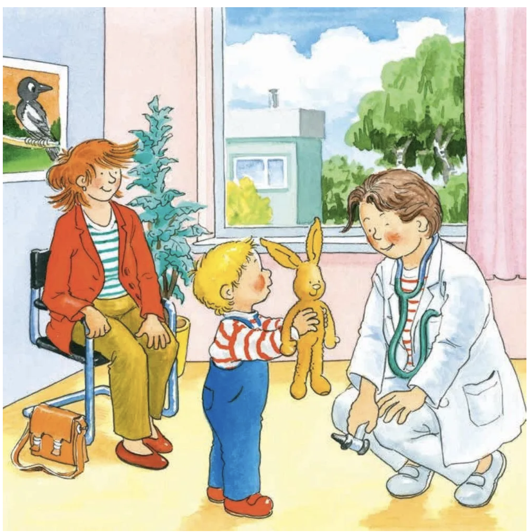 Якоб в поликлинике. Якоб - лучший друг Конни. Картонная книга. Гримм Сандра