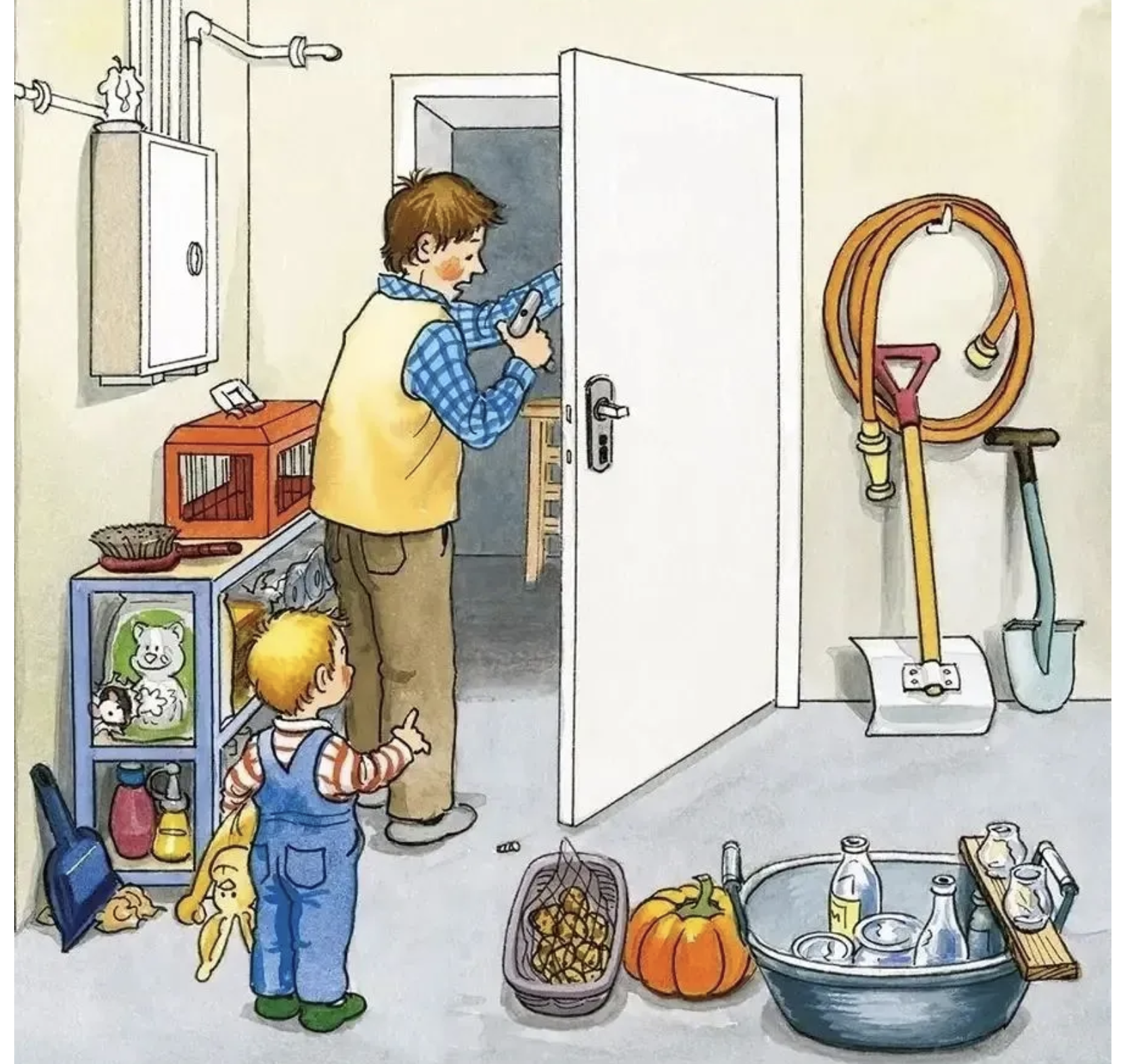 Якоб помогает папе. Якоб - лучший друг Конни. Картонная книга. Гримм Сандра