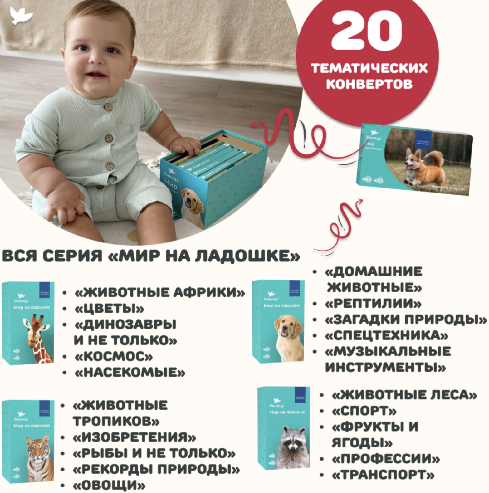 Мир на ладошке "Спорт". Детская энциклопедия в фотографиях. Развивающие карточки для малышей