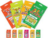 Комплект занимательных карточек по математике на поддончике (зеленый). Куликова Е.Н., Русаков А.А.