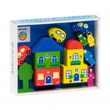 Конструктор "Цветной городок" (14 деталей, синий)