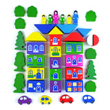 Конструктор "Цветной городок" (большой, 41 деталь)