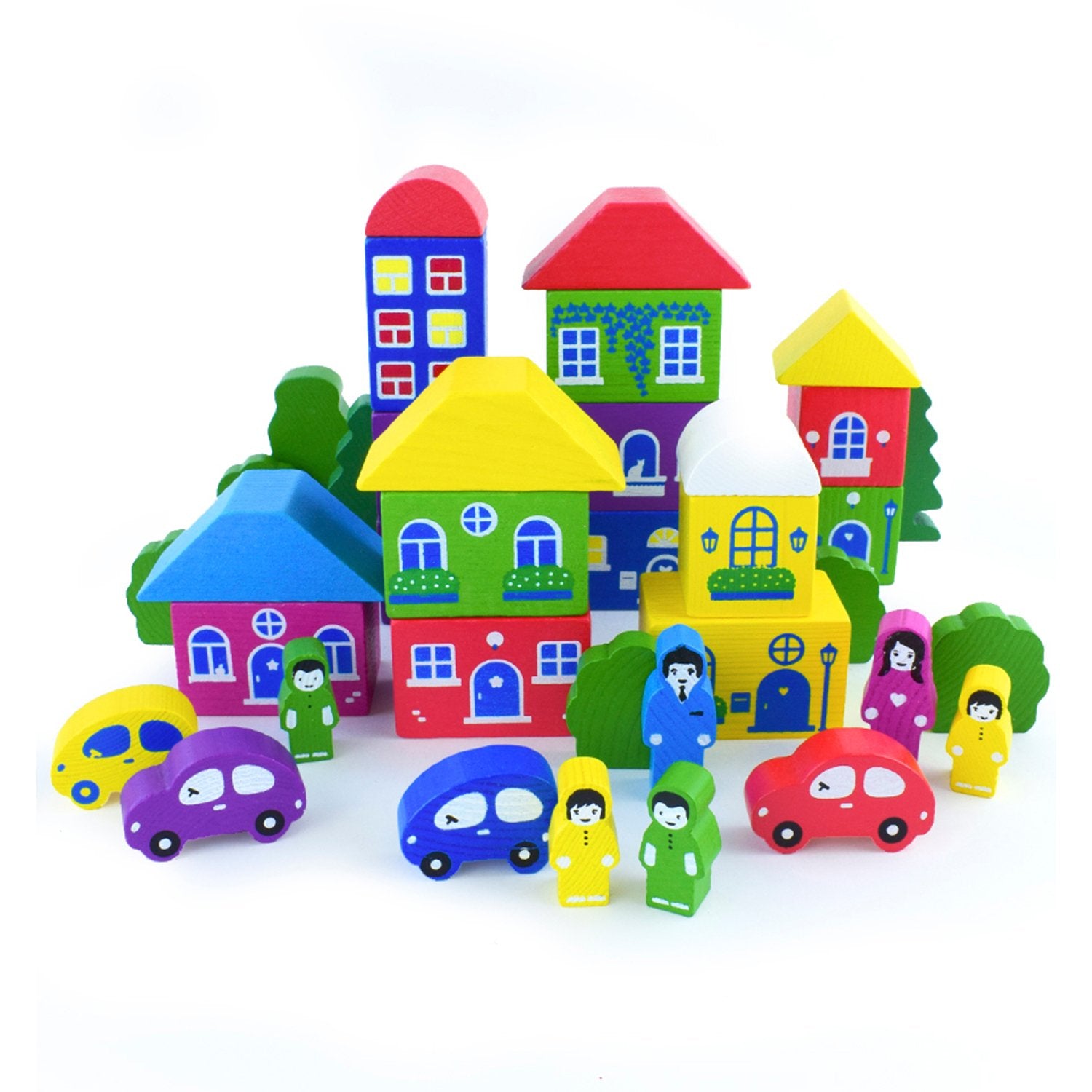 Конструктор "Цветной городок" (большой, 41 деталь)