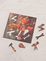 Тим и робот Айбо. 25 деталей. Деревянный пазл