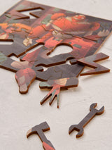 Тим и робот Айбо. 25 деталей. Деревянный пазл