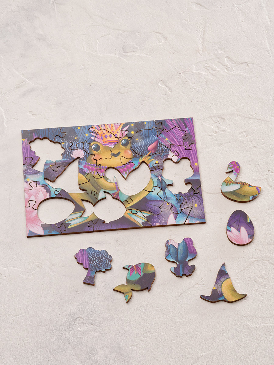 Царевна лягушка. 26 деталей. Деревянный пазл