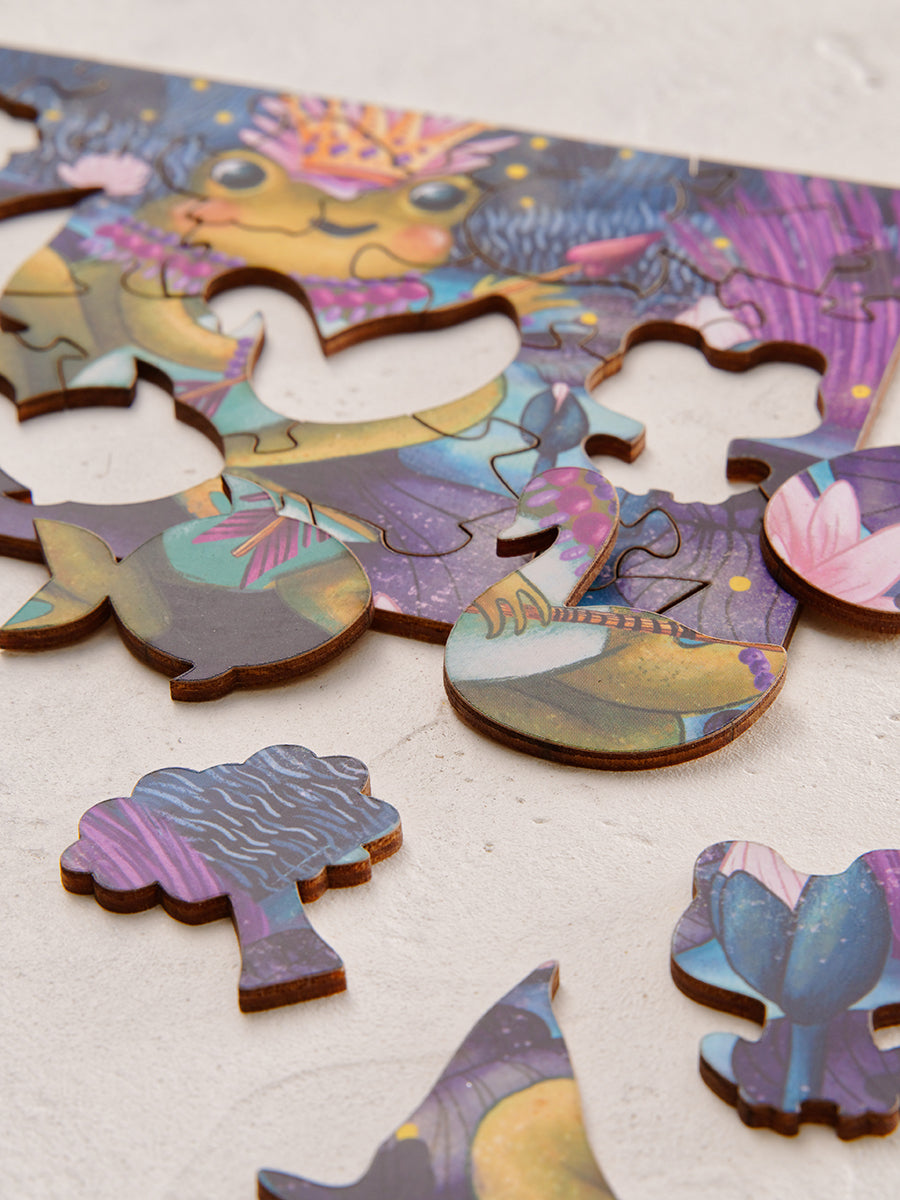 Царевна лягушка. 26 деталей. Деревянный пазл