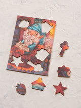 Уютный гномик. 22 детали. Деревянный пазл