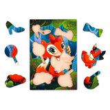 Лисичка сестричка. 6 деталей. Деревянный пазл