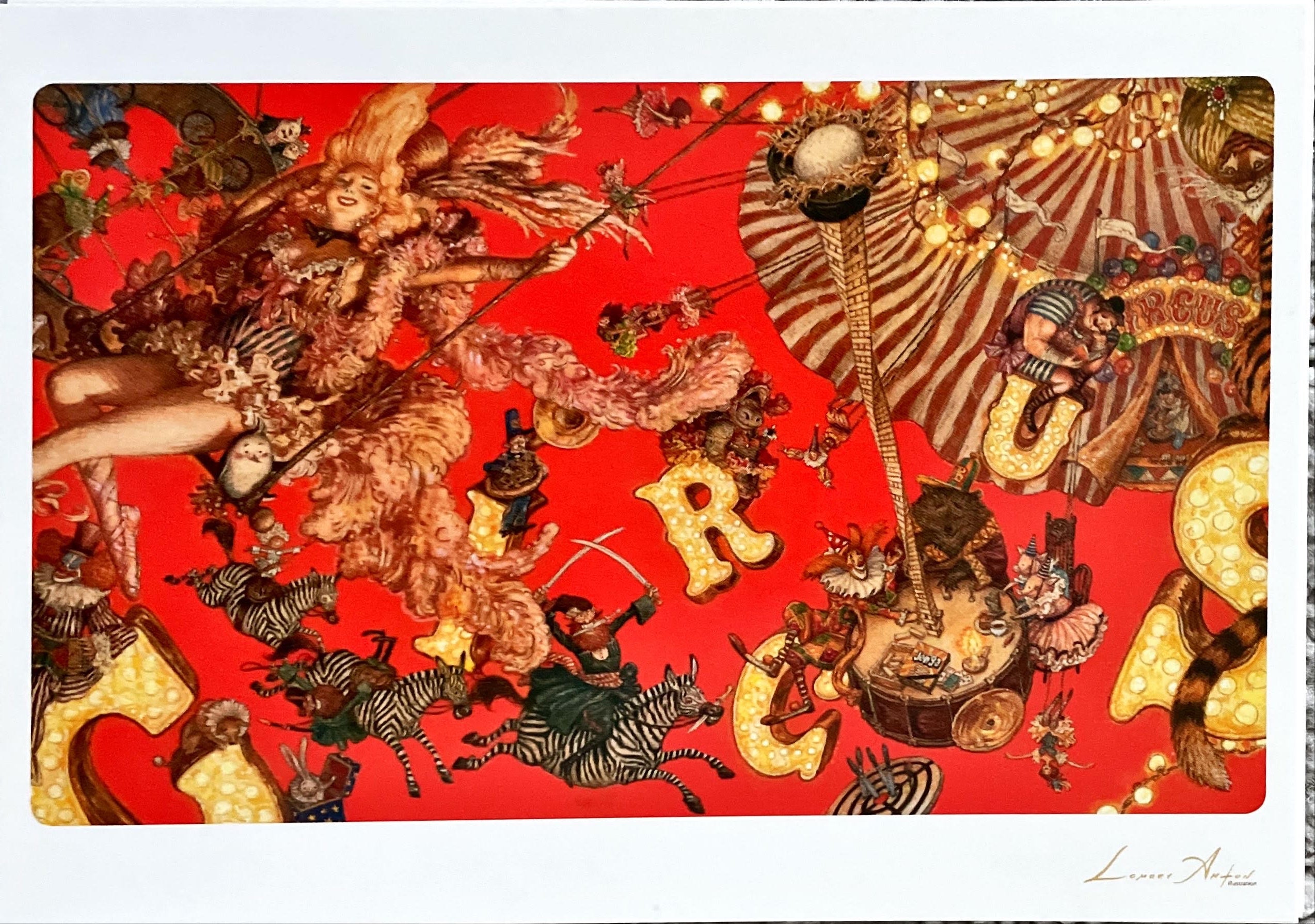 БОМ-БОМ-БОМ! Цирковая сказка. Открытки. (иллюстратор Антон Ломаев)