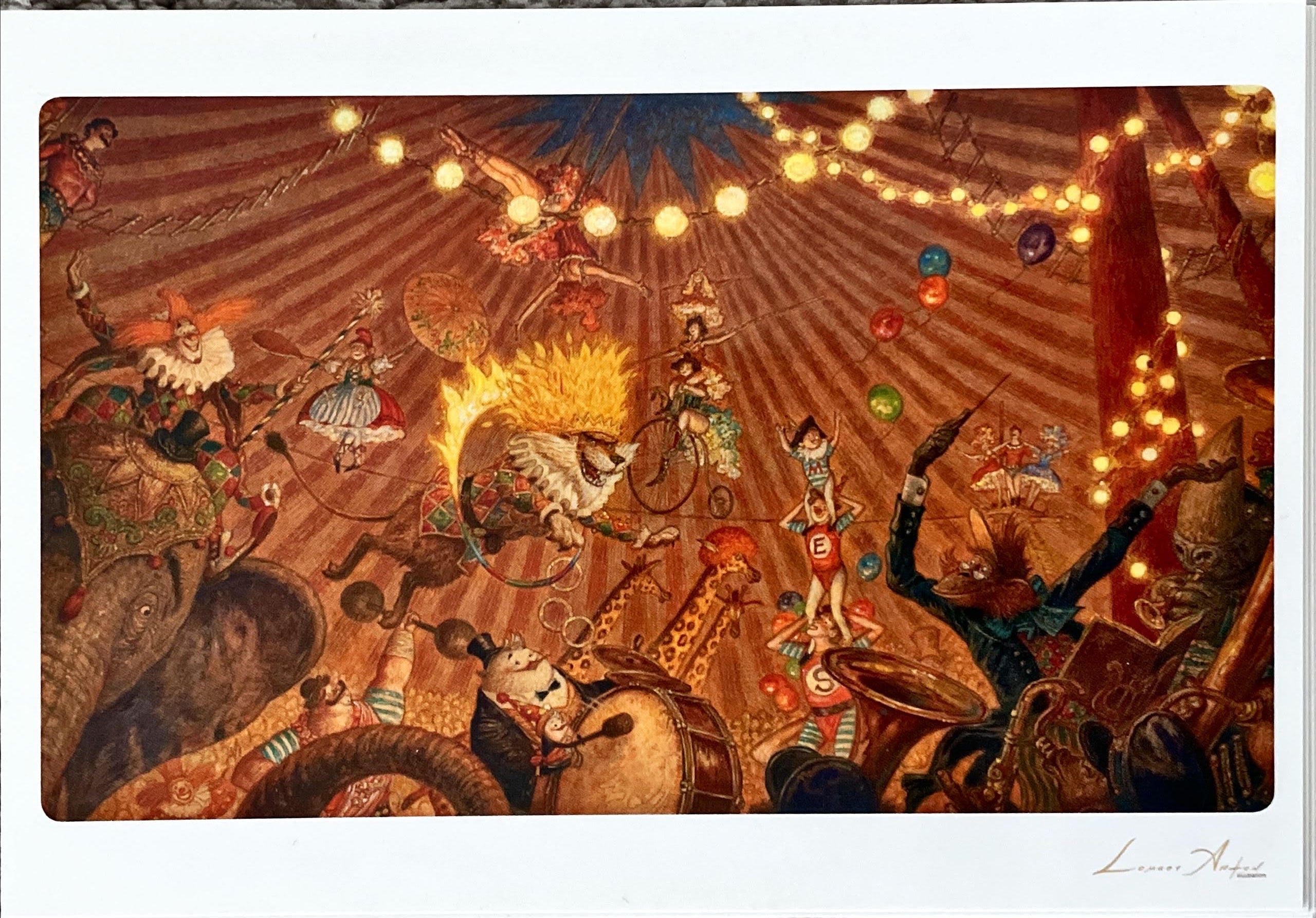 БОМ-БОМ-БОМ! Цирковая сказка. Открытки. (иллюстратор Антон Ломаев)