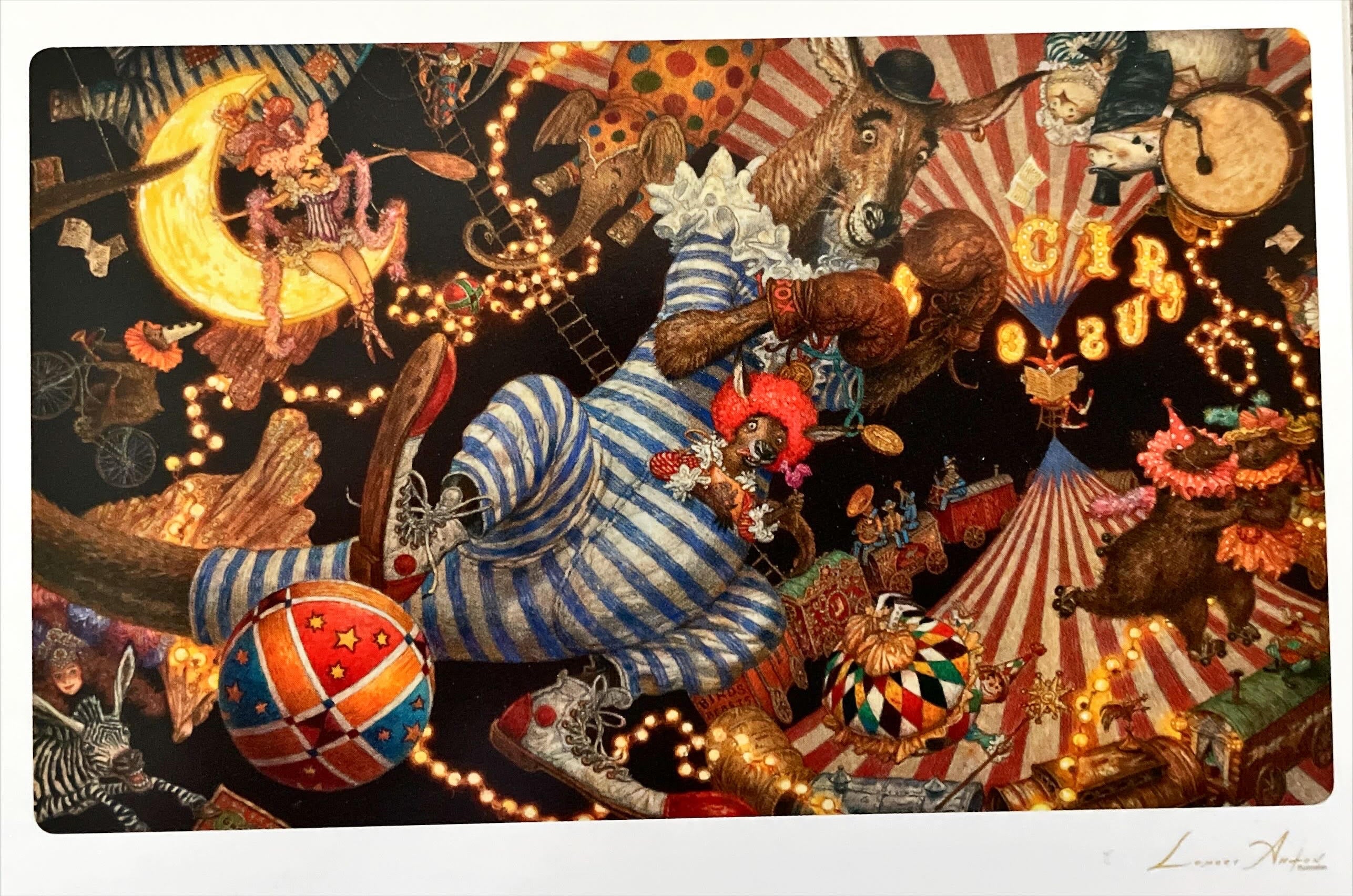 БОМ-БОМ-БОМ! Цирковая сказка. Открытки. (иллюстратор Антон Ломаев)