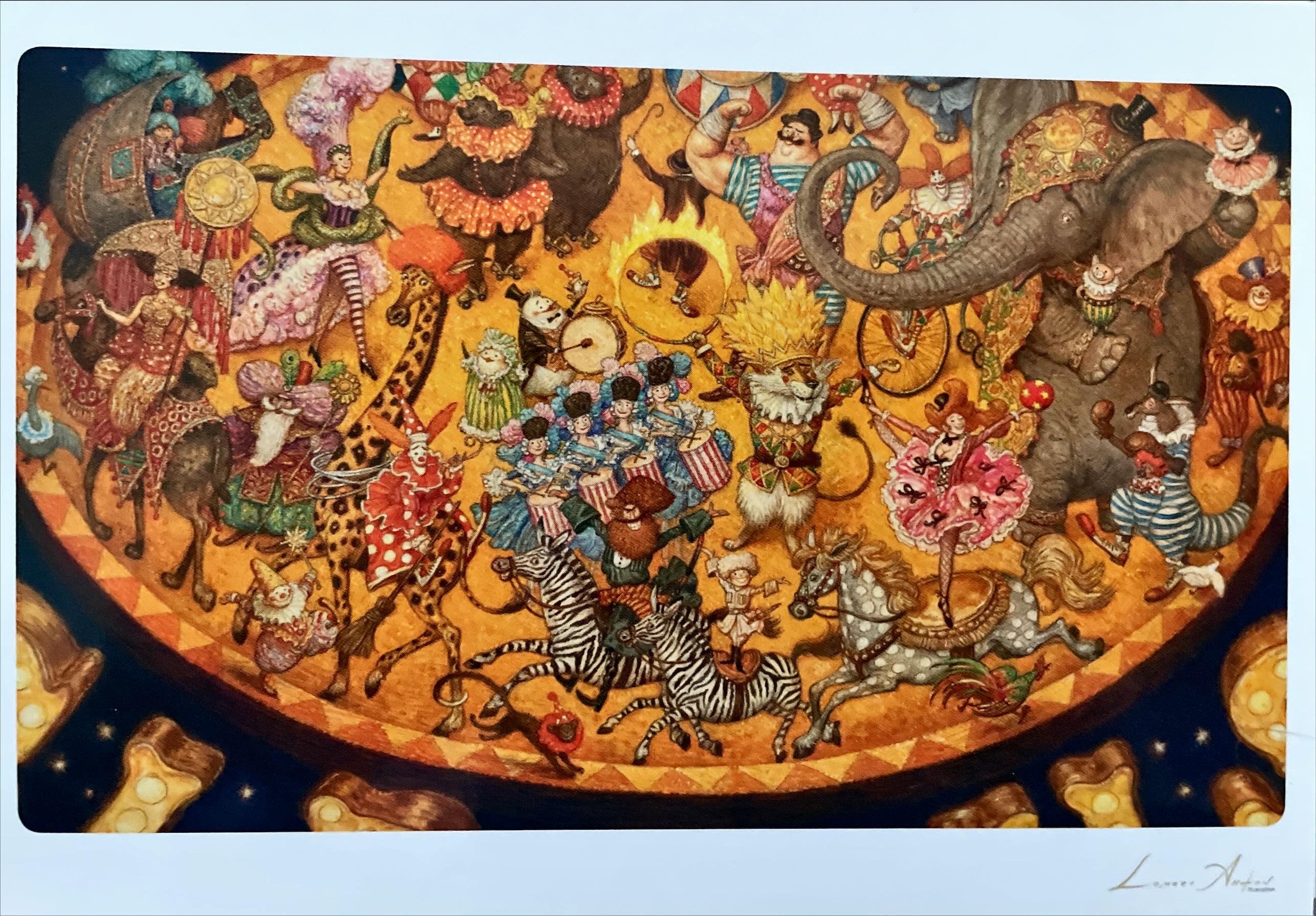 БОМ-БОМ-БОМ! Цирковая сказка. Открытки. (иллюстратор Антон Ломаев)