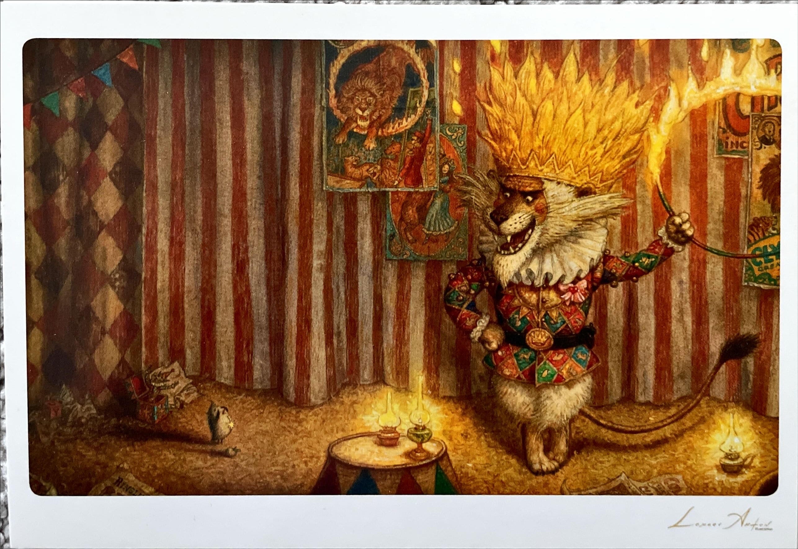 БОМ-БОМ-БОМ! Цирковая сказка. Открытки. (иллюстратор Антон Ломаев)