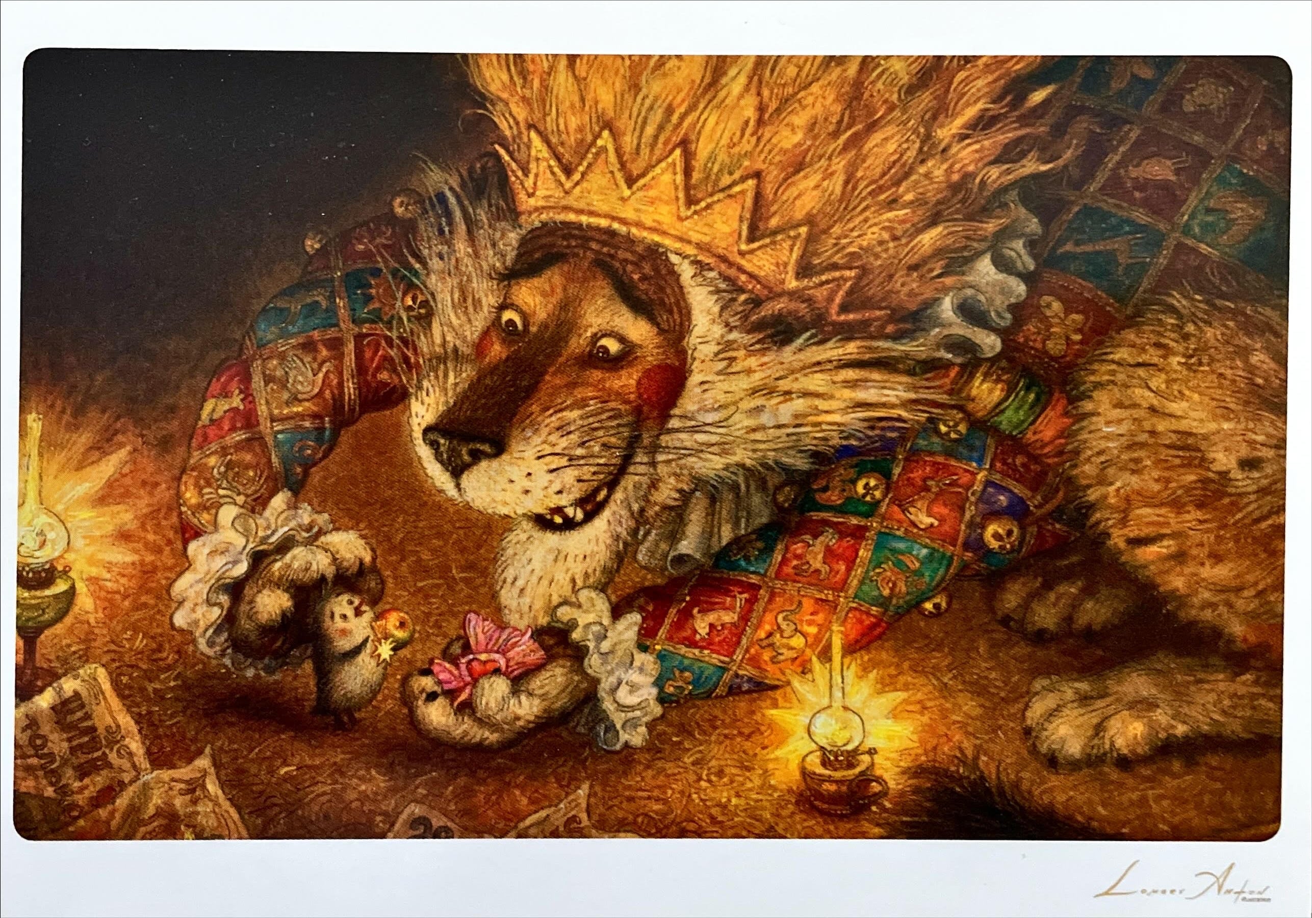 БОМ-БОМ-БОМ! Цирковая сказка. Открытки. (иллюстратор Антон Ломаев)