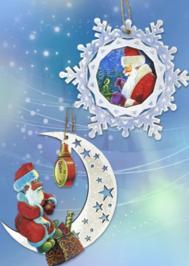 Набор из 2 деревянных игрушек. Зимняя сказка (Зарубин)