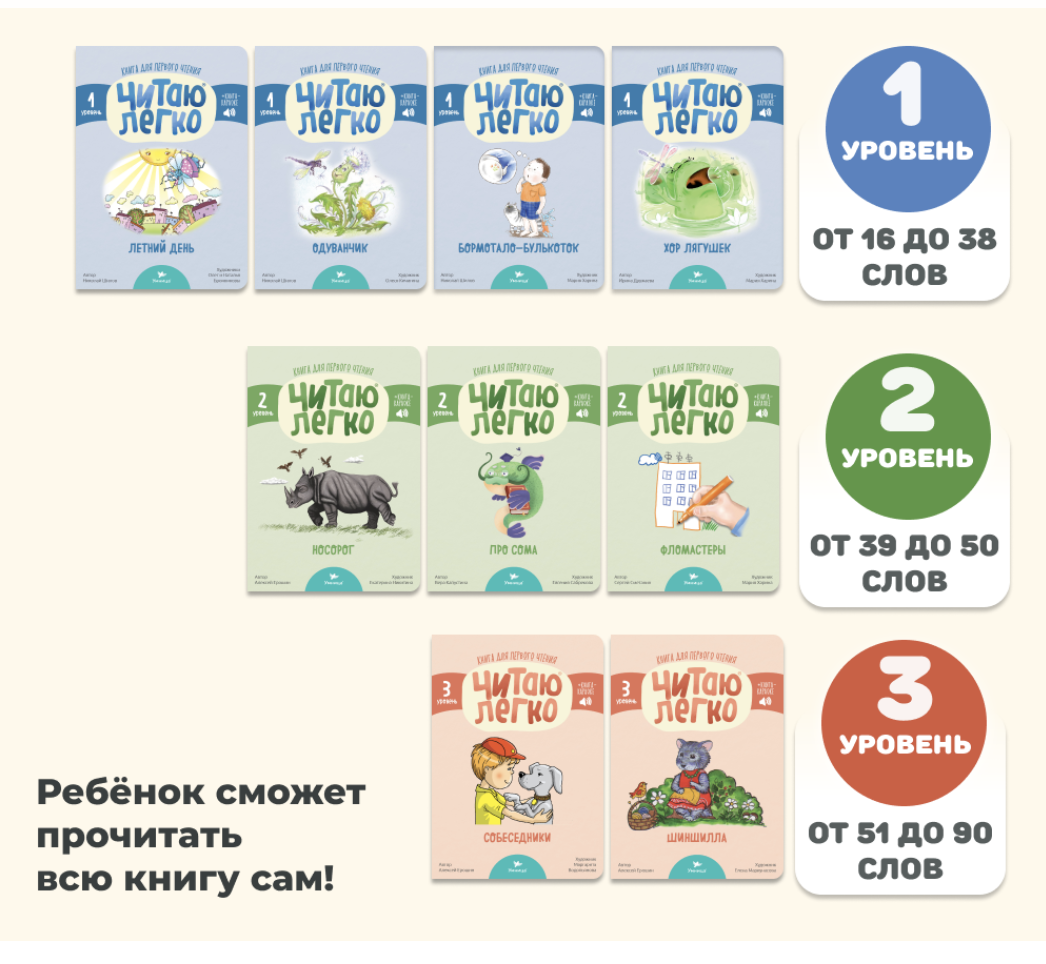 Читаю легко Сова. Детские книги для тренировки чтения. Умница