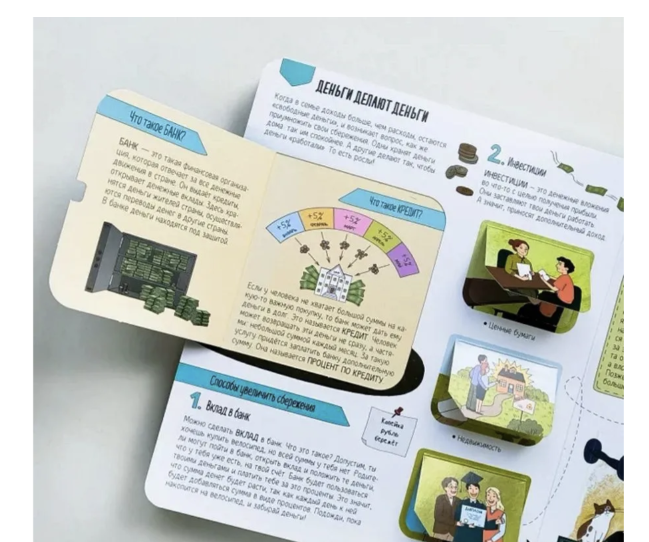 Откуда берутся деньги? Книжка с окошками