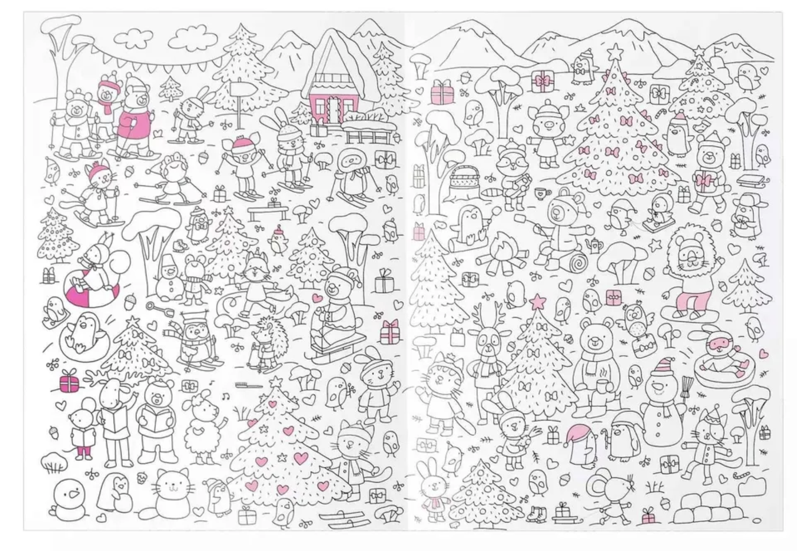 Раскраска-гармошка. Новогодние истории