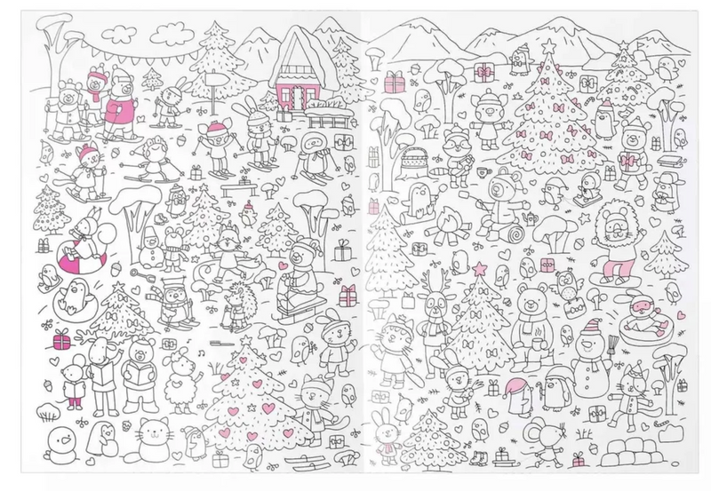 Раскраска-гармошка. Новогодние истории