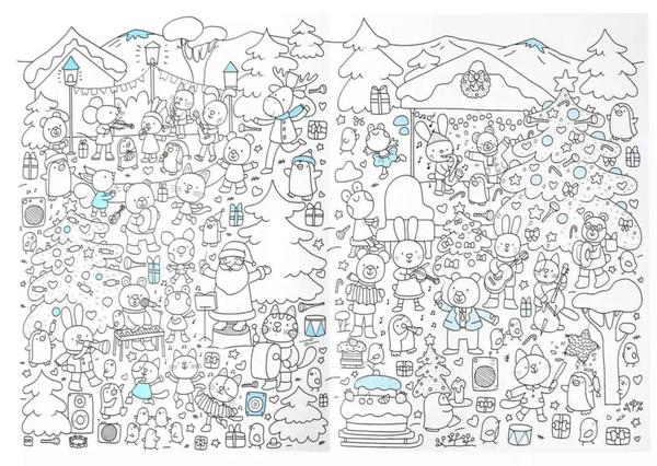 Раскраска-гармошка. Новогодний маскарад