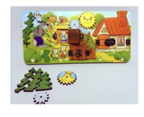 Развивающая доска. Бизиборд "Три поросенка"