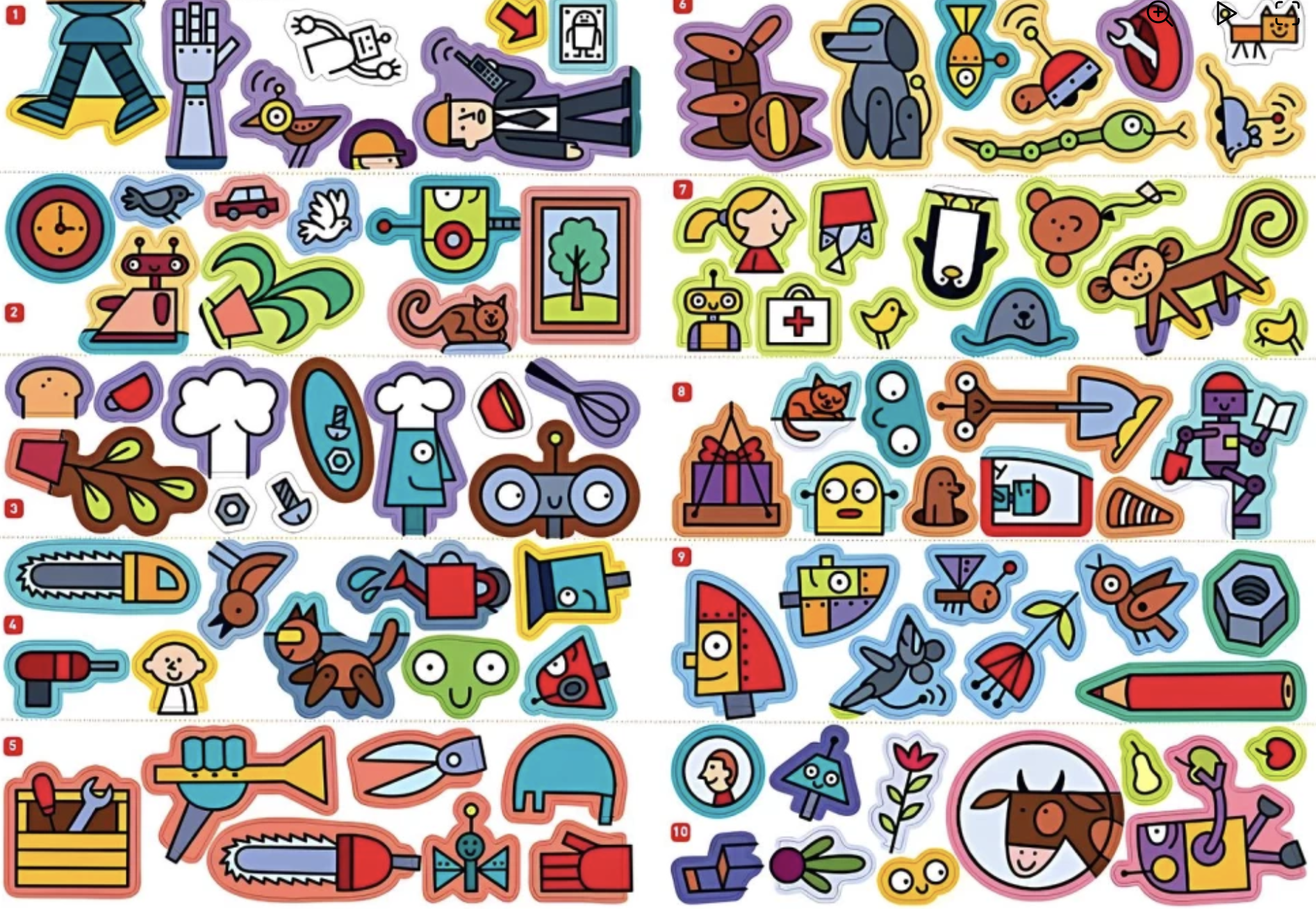 Раскрашивай и играй! Привет! Мы роботы