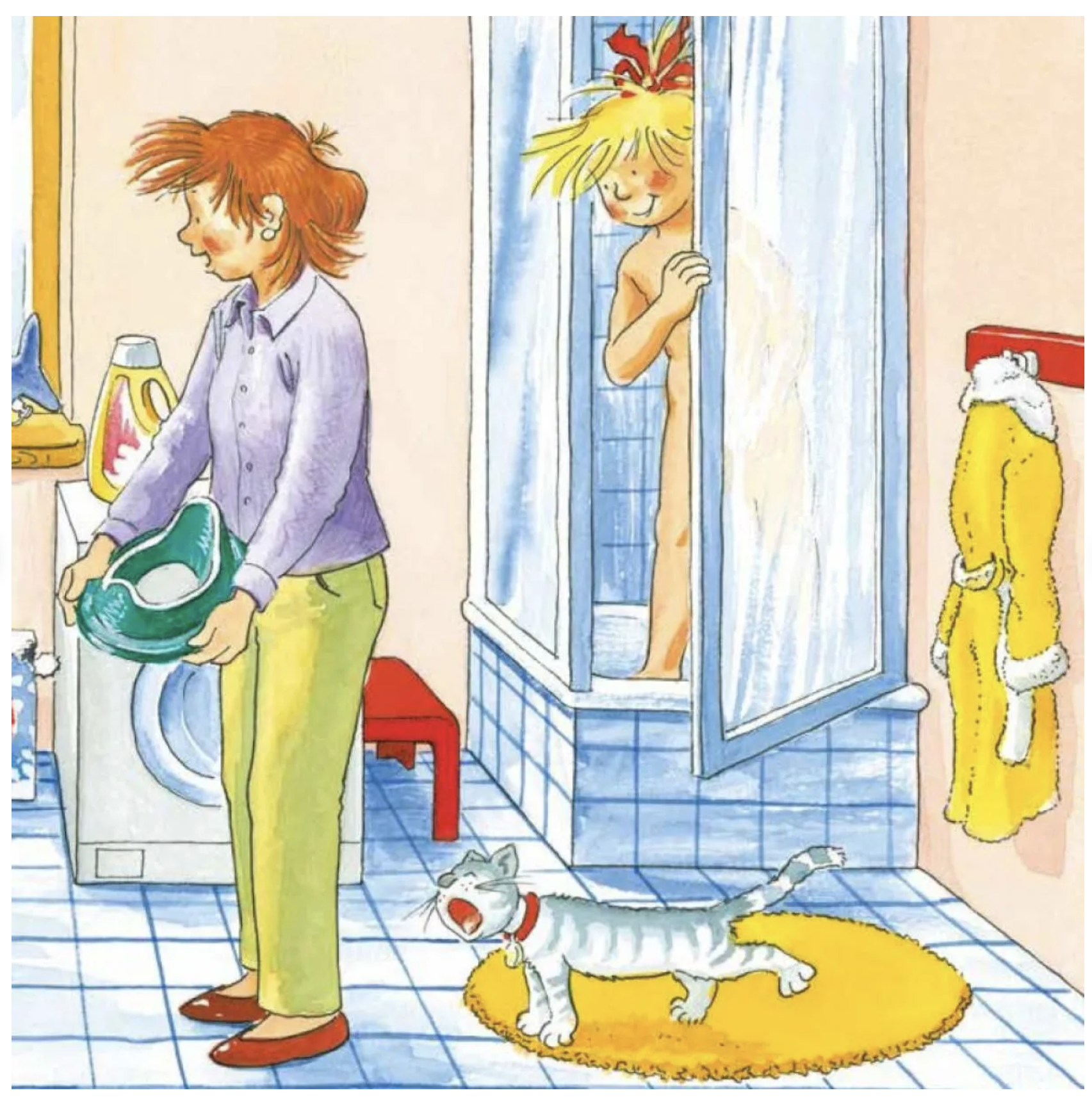 Якоб и мокрые штанишки. Якоб - лучший друг Конни. Картонная книга. Гримм Сандра