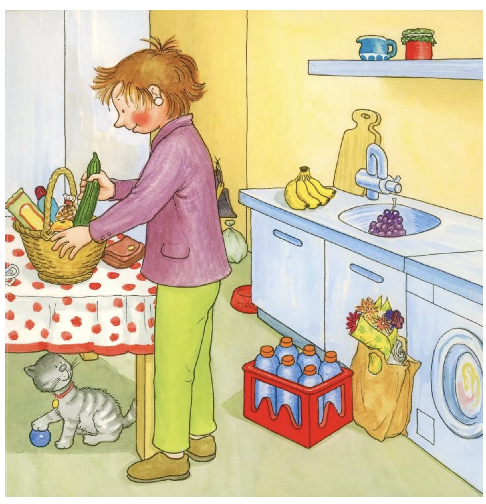 Якоб хочет на горшок. Якоб - лучший друг Конни. Картонная книга. Гримм Сандра