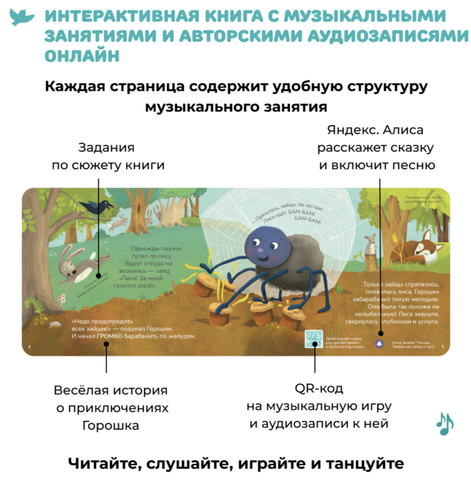 Музыка для малышей. Как Горошек научился играть. Елена Никифорова