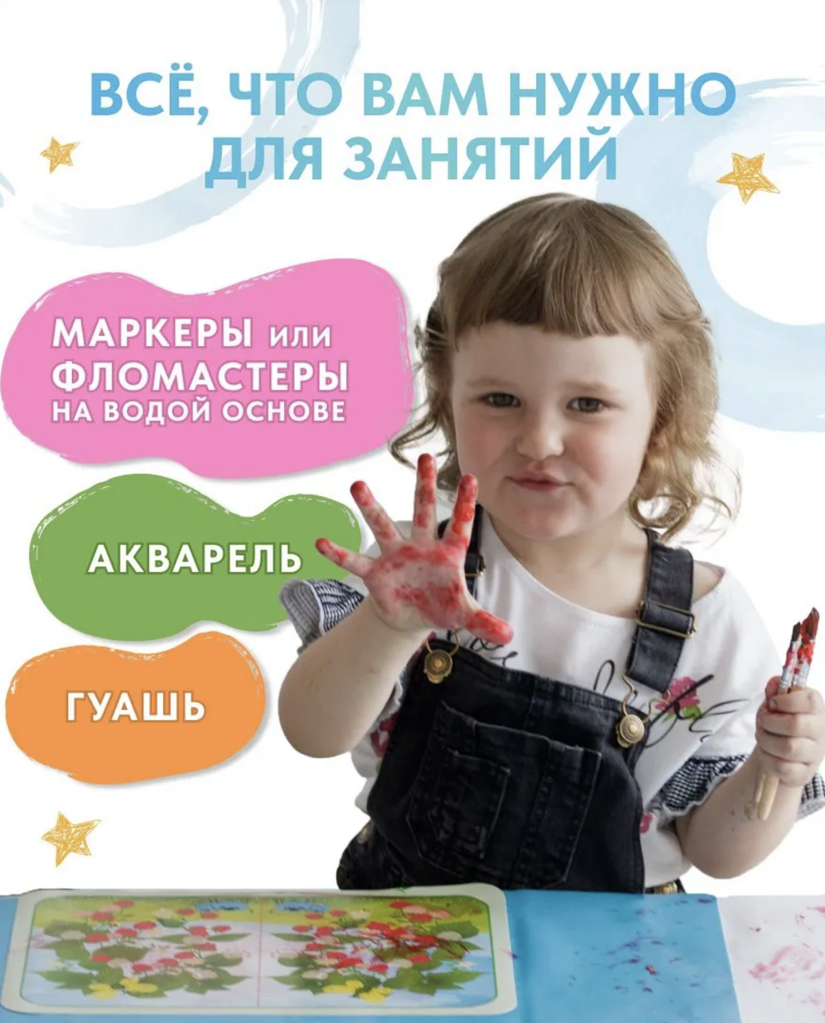 Многоразовые карточки-тренажеры. Рисование для малышей двумя руками 1+.  Ахмадуллин Шамиль Тагирович