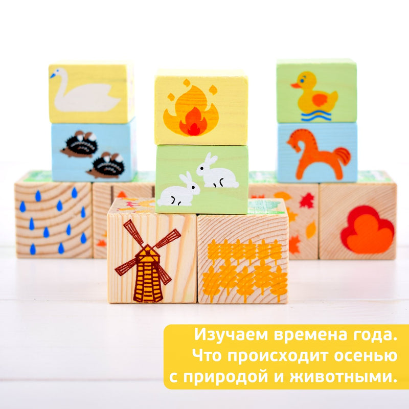 Кубики "Занимательные буквы" (42 штуки)