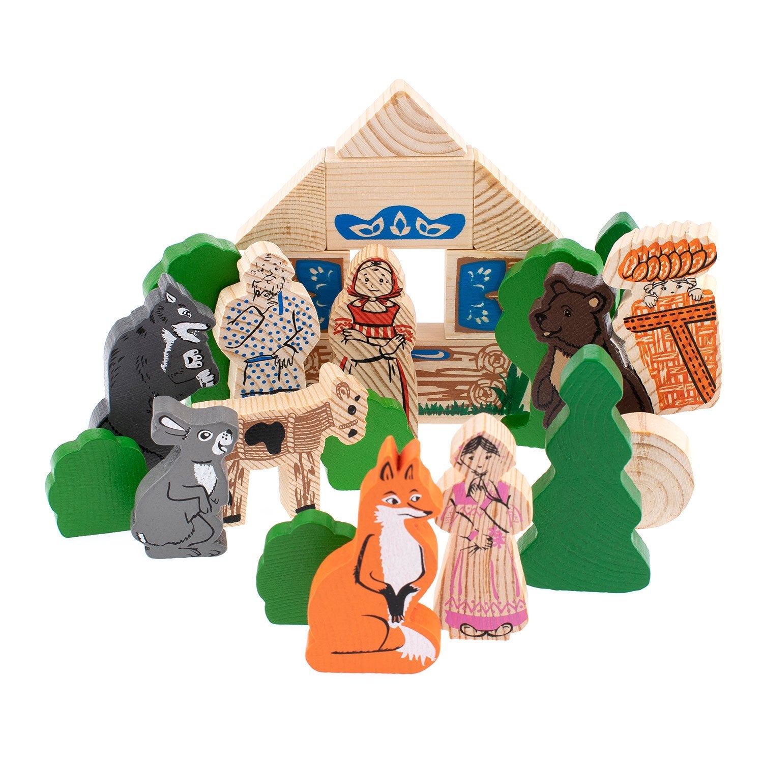 Конструктор "Аленушкины сказки - Маша и Медведь, Смоляной бычок, Алёнушка и бычок"