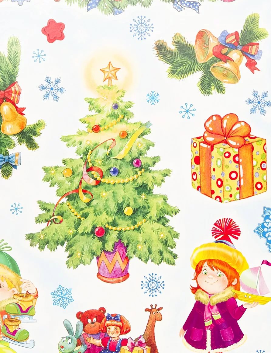 Коллекция новогодних наклеек (красная)