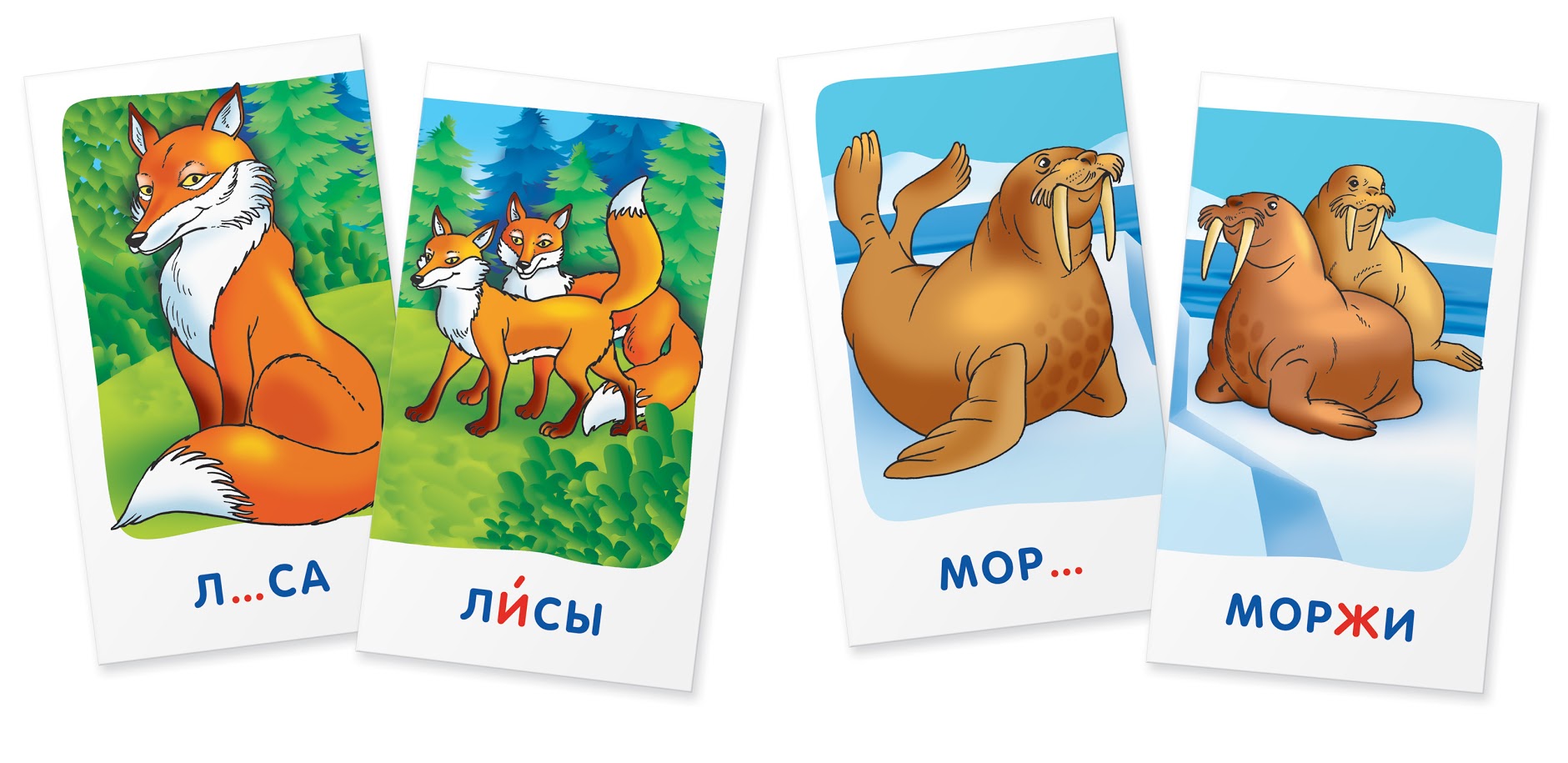 Русский язык. Сова. Правописание безударных гласных. Набор карточек. Штец А.А.