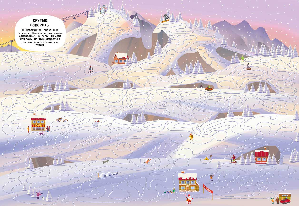 Новогодние лабиринты. Весёлые и занимательные приключения. Борозенец Павел