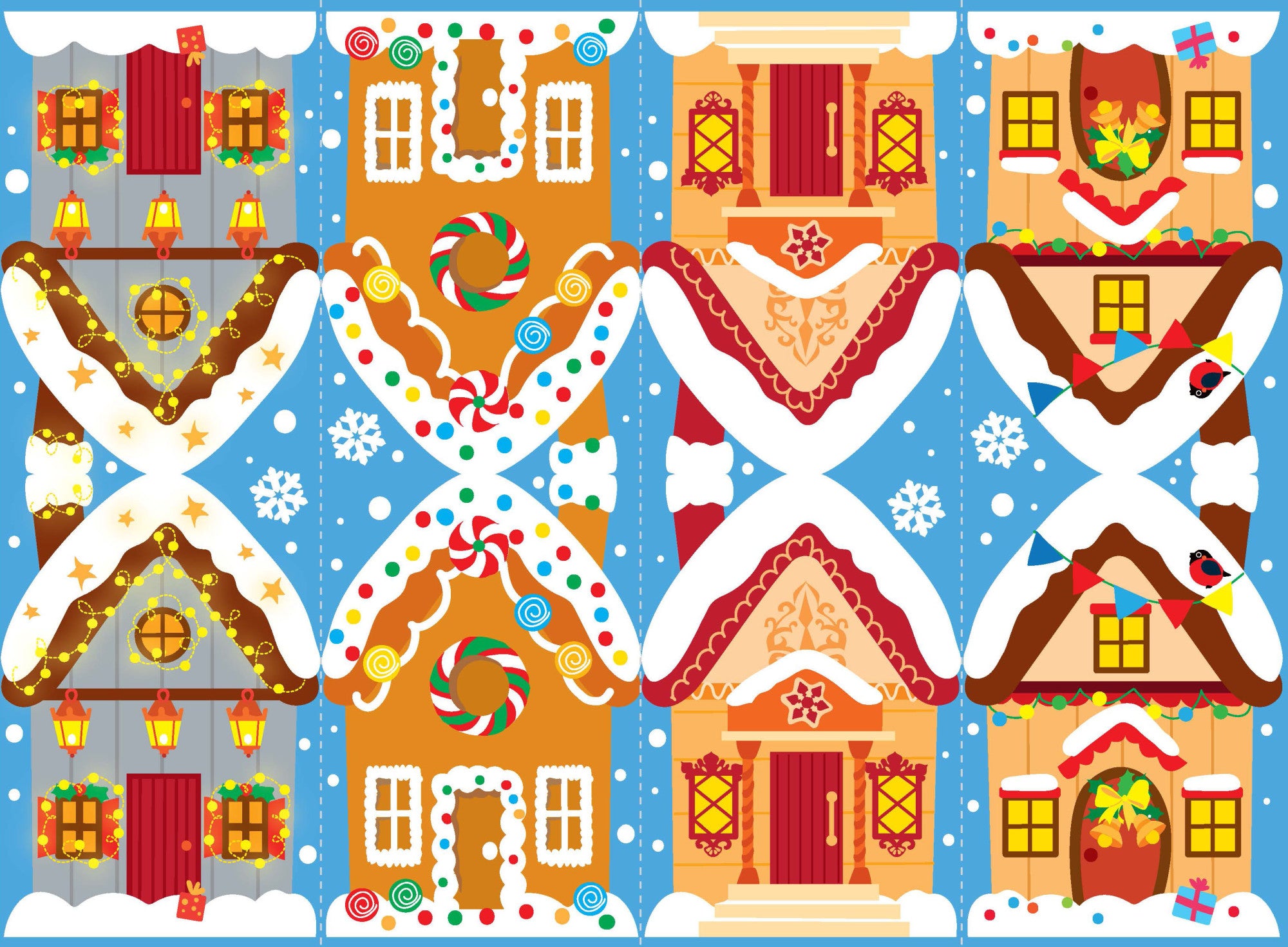 Новогодние гирлянды. С новым годом! Новогодние флажки. Выпуск 1