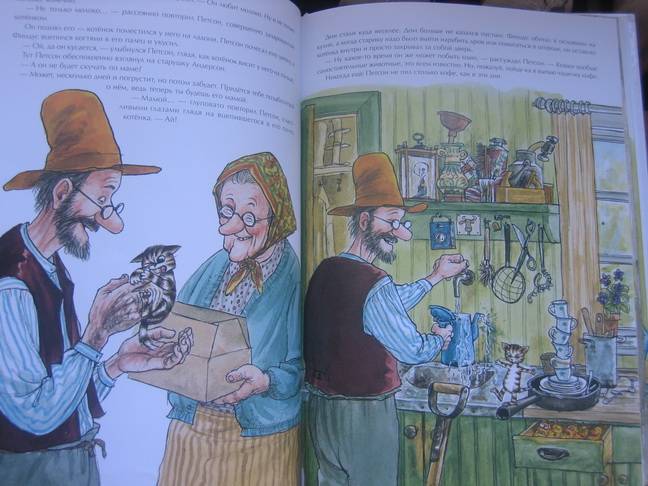 История о том, как Финдус потерялся, когда был маленький. Свен Нурдквист