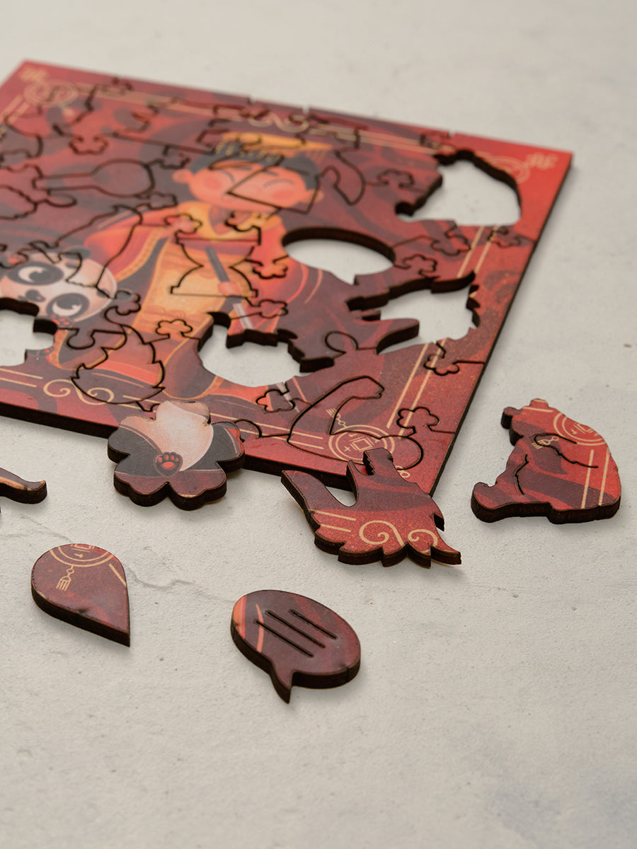 Китайский Император. 35 деталей. Деревянный пазл