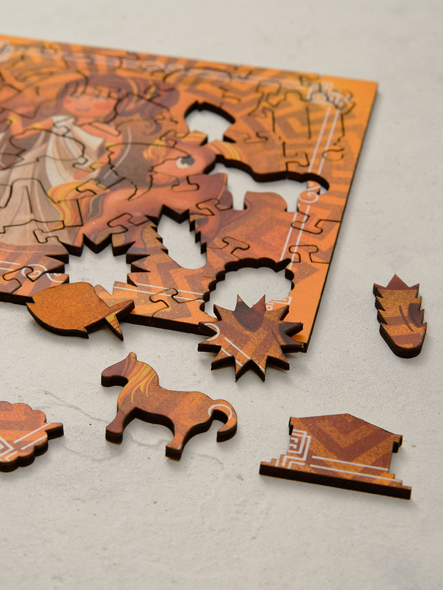 Греческая Принцесса. 36 деталей. Деревянный пазл