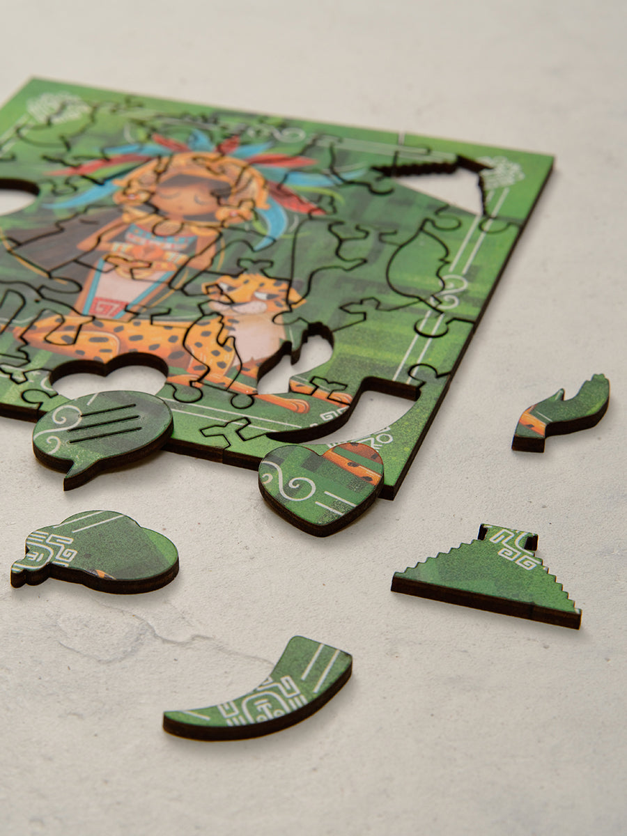 Принцесса Майя. 37 деталей. Деревянный пазл