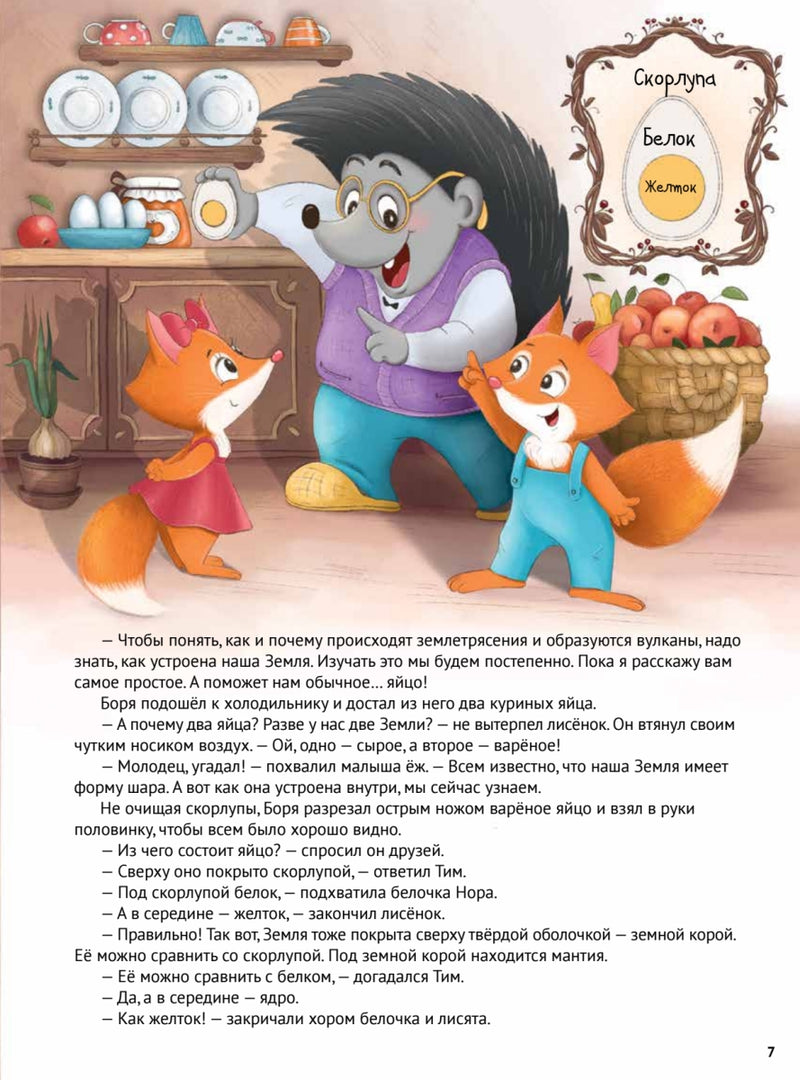 Любопытный енотик Тим! Почему Земля круглая, внутри горячая, а снаружи неровная? Книжка подготовишки. Марина Дороченкова