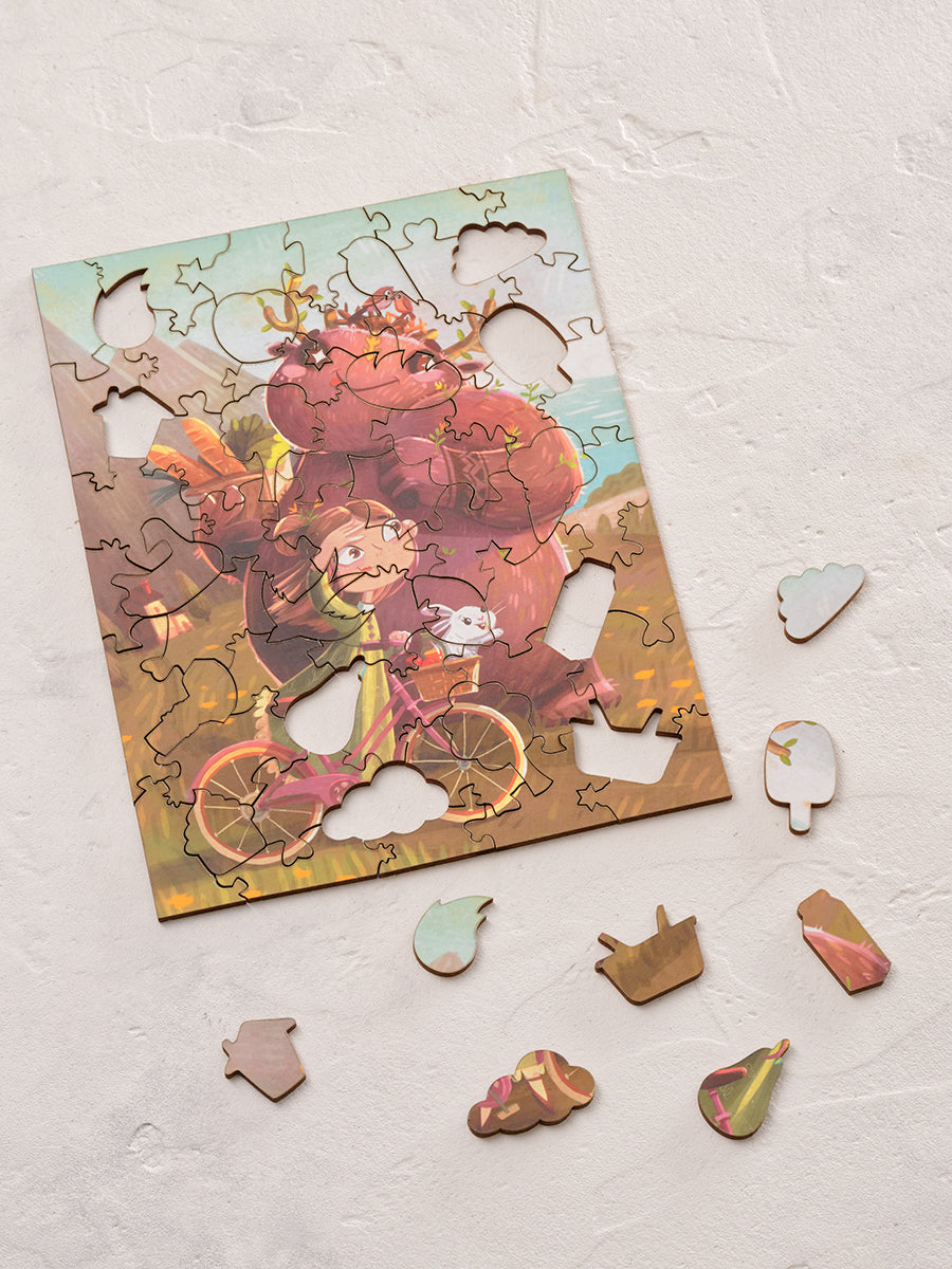 Весенний пикник. 61 деталь. Деревянный пазл