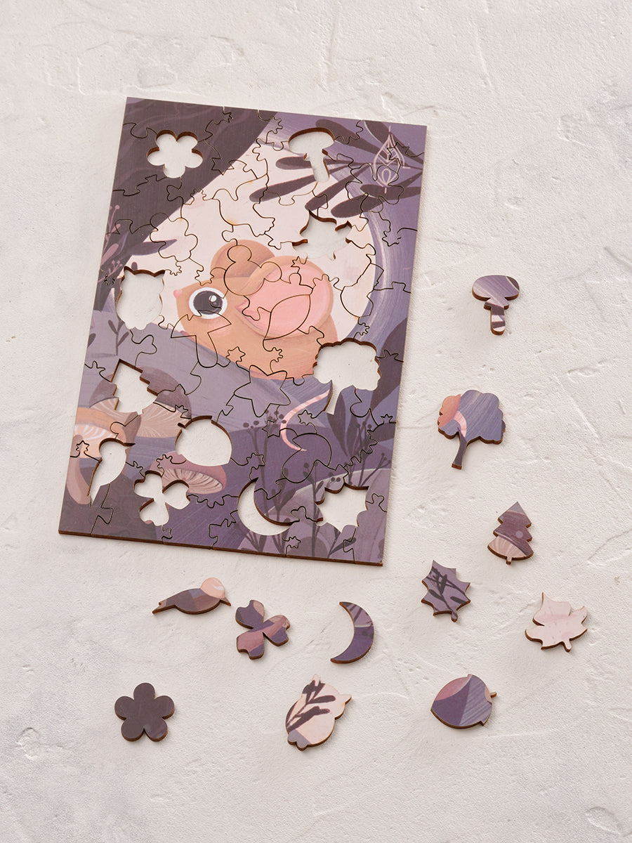 Лунная ночь. 60 деталей. Деревянный пазл