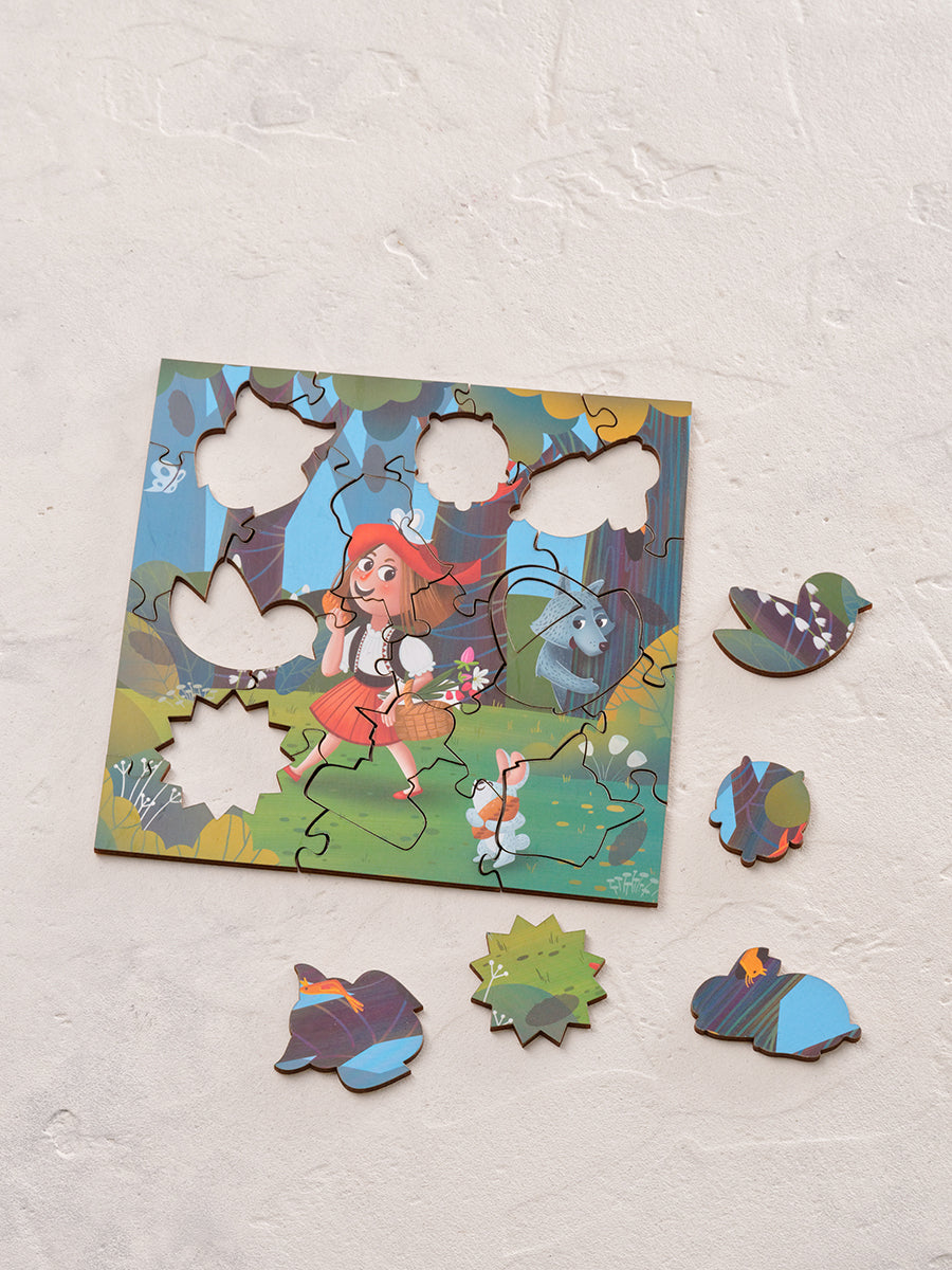 Красная шапочка. 25 деталей. Деревянный пазл