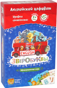 Зверобуквы English. Настольная игра. Банда умников